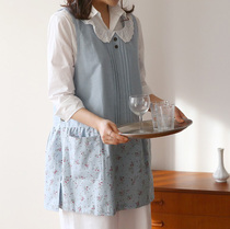 Korean doll collar cotton lace embroidered lace floral apron vest kitchen work clothes