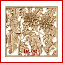 Sandstone engraving hollowed-out Mudantu relief frescoed glass GRP imitation bronze Sculpture Hotel Villa Hallway Background Wall
