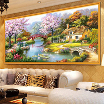 Mona Lisa cross stitch 2020 new thread embroidery simple modern living room pastoral landscape European garden cottage