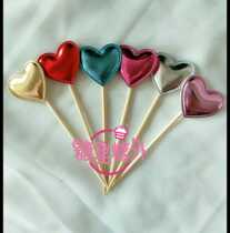Cake Inserts Birthday Inserts Flags Pu Bright Face Pentagram Loving Sweet Pint of Toothpick Inserts Affordable