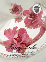  Coral red velvet simulation flower fairy Sen female headdress jewelry photo props garland handmade flower Sen female