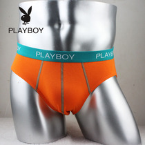 Playboy mens underwear mens modal hemp sear hit color Ming root sexy breathable boys triangle shorts head
