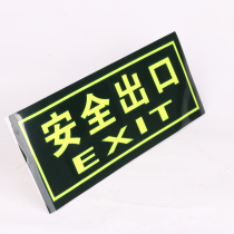 Safety exit ID PVC fire channel signs Evacuation Luminous Signage Fluorescent Arrowhead Wall Sticker