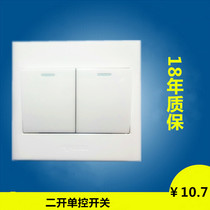 Bull Switch Socket Panel G05 Series Two open single control switch with fluorescent big button G05K211Y