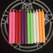 Small Ritual Candle Magic Witchcraft Ritual Pink Red Purple Green White Orange 8 sticks per pack