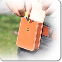 Pure handmade cowhide small box storage box Cigarette box magazine small fanny pack personality hanging bag