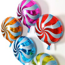 18-inch round lollipop Candy Aluminum Film Balloon Candy Cartoon Aluminum Foil Steam Ball Wedding birthday Decorative Party Arrangement