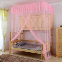 Wardrobe primary-secondary bed mosquito nets Double beds Upper And Lower Bunk Bed Nets Presser Foot Telescopic Conjoined One-piece Without Beating walls