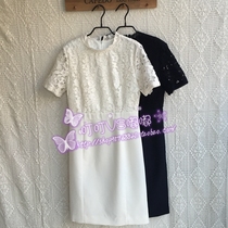 Special~~it lace stitching slim short-sleeved dress two colors