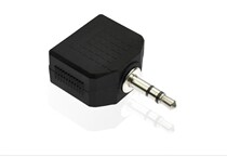 GRIS 10% Two Audio Adapter Lovers Splitter 3 5 Turns 3 5 Computer Headphone Conversion Head Connector