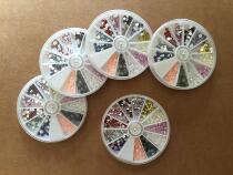 Paper lace handmade DIY jewelry accessories 14 cut glazed aux diamond stick rhinestone half-Sided Pearl set