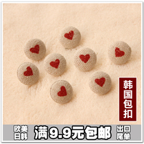 Korean version of the cartoon childrens sweater button delicate button garment accessories fabric bao kou cartoon button 1 5cm