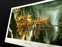 (Rivendell Rivendell Castle Fortress)Middle-Earth illustration Lord of the Rings poster decorative painting