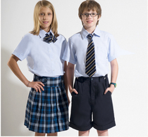 Lanshi Boys Blue Short Sleeve Shirt College DC-7006-C students have large size