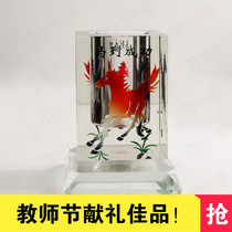 Teachers Day Gift 360 degree rotation horse to successful Crystal Penset Office supplies school memorial gift