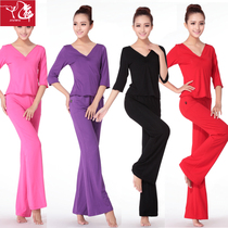 2021 new yoga suit Womens Mid-sleeve modal fitness clothing sports dance clothing practice wear more