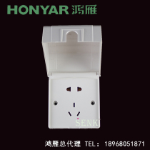 Hongyan switch socket splash-proof series two-three plug-in waterproof box sales five-hole with protective door splash-proof