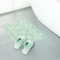 Kitchen bathroom non-adhesive self-adhesive absorbent non-slip mat non-woven PVC self-adhesive bottom fresh printed pattern mat