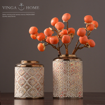 Nordic ceramic flower arrangement vase modern simple living room ornaments household accessories European model room dry flower Flower Ware