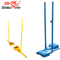 Double fish direct sales W-8 mobile badminton net column Badminton net rack Standard rack badminton column