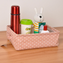 zakka cotton hemp cloth art containing box desktop finishing box Dormitory Cosmetic containing box Shallow Debris containing box