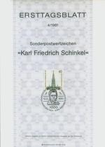 West Berlin 1981-4 200th Anniversary of the Birth of the Architect Schenkel Birth Paper First Day Commemorative Postmark