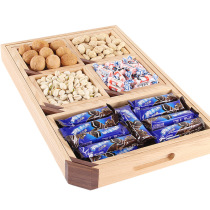 Preliminary wood original products Creative sub-Got tray snacks Candy Dry Fruit Box Solid Wood Trays Wood Containing Box Suit 7 pieces