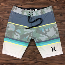 Mens competition fitness beach pants printed casual pants loose large size surf pants summer five-point sports shorts tide