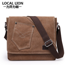 New single shoulder bag Han version for mens diagonal cross travel casual bag Satchel Satchel Students Bag bag Sail Cloth Bag Tide
