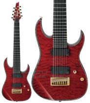 Customized Ibanezs RGIX28FE QM Iron Label 8-string electric guitar