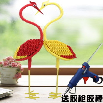 Acacia bird triangle insert origami color handmade material package delivery glue gun glue stick