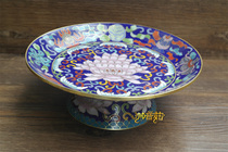 Sanskrit garden cloisonne traditional cloisonne craft Manza supply plate fruit tray tray diameter 21cm