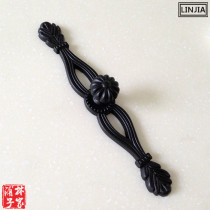 Matte black European antique retro wardrobe cabinet door drawer handle handle simple furniture pastoral handle 3352