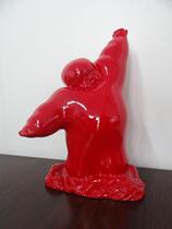 Oriental Chinese style Zen Tai Chi sports figure sculpture red art living room interesting decorations ornaments resin factory