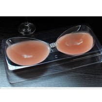 Small chest thick silicone invisible bra patch breathable dance gathering breast patch big chest pad size three times thick model