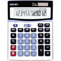 Del 1654 calculator financial solar big button computer metal plate surface