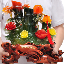 Festival high bamboo ornaments living room TV cabinet porch furniture home office desk decorations crafts