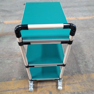 Anti-static turnover truck material rack lean pipe with truck sorting car tool trolley Mobile material cart