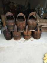Hot sale special old wooden bucket bucket old wood wooden bucket ancient wooden bucket folk nostalgic old objects old farm tools