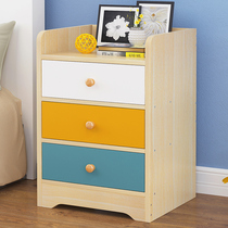 22 26 33cm White yellow blue wood color 1 2 3 drawer wooden childrens small storage storage bedside bucket cabinet