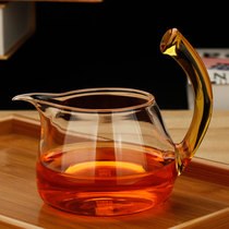 Heat-resistant AND HIGH-temperature resistant GLASS FAIR CUP MALE CUP PERSONALITY LONG HANDLE TEA SPLITTER UNIFORM CUP TEA CEREMONY TEA SEA 350ML