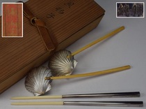 Pure silver handle old material chug dashengtang to make old material handle silver shell ladle