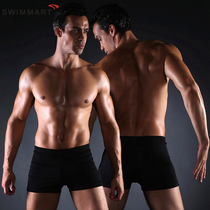 Flat swimming trunks 2014 new pure black four-angle swimming trunks fashion mens swimsuit mens swimming trunks MS003B