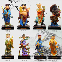 Eight Immortals Statues Eight Immortals across the Sea Lu Dongbin Han Xiangzi He Xiangu Tie Li Statue Home Crafts Decoration
