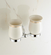 Non-perforated antique European diamond hanging wall rinse cup holder toilet toothbrush cup holder