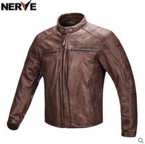 NERVE Retro Motorcycle Leather Clothing Locomotive Jacket Riding for male and female couples Winter waterproof and warm all seasons