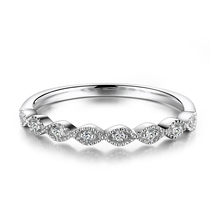 Pair ring 18k platinum gold diamond ring rose color gold Japanese and Korean simple diamond female ring guard tail ring customization