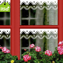 Itie love stickers lace lace waist line window decoration stickers Glass stickers anti-collision sliding door shop wall stickers