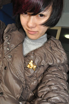 Western antique vintage vintage gold mother loves dog mom care baby dog baby taste brooch bra lone