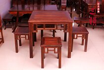 Chinese mahogany furniture Big Red sour branch small square table solid wood small table mahjong chess table and chair casual tea table